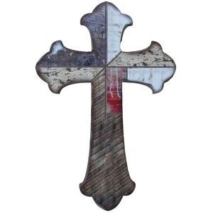 Dicksons 18.5 Inch Wood Painted Cross Wall Hanging